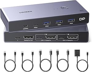 UGREEN 8K DisplayPort KVM Switch 2-Port