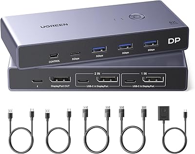 UGREEN 8K DisplayPort KVM Switch 2-Port