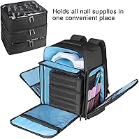 Famard Nail Polish Organizer Backpack with Nail Lamp Holder — image 2