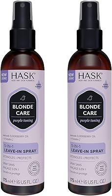 HASK Blonde Care 5-in-1 Leave-In Spray Conditioner 6oz (2-Pack)