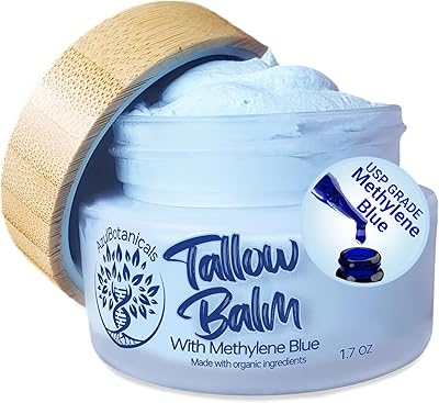 AzulBotanicals Methylene Blue Infused Whipped Grass Fed Beef Tallow Balm 1.7oz