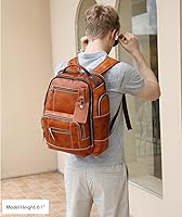 LANNSYNE Vintage Genuine Leather Backpack for Men — image 7
