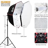 SHIRTAL 37″ Octangle Softbox Photography Lighting Kit — image 5