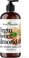 Sweet Essentials Organic Unrefined Virgin Sweet Almond Oil 16 Fluid Ounces — image 1