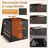 Adworte Vinyl Record Storage Box with Lock, Fireproof & Water Resistant, Holds 100+ Records — image 4