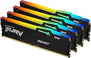 Kingston FURY Beast RGB 64GB (4x16GB) 5600MT/s DDR5 Memory Kit
