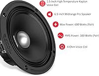 RECOIL MS65-4P 6.5-Inch Midrange Pro Audio Car Speakers — image 5