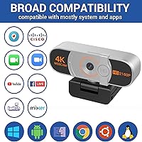 Nolansend 4K Webcam with Auto-Zoom and Remote Control — image 4