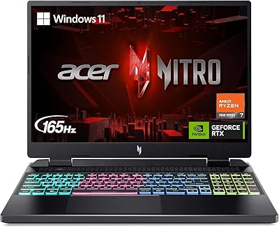 Acer Nitro 16 Gaming Laptop, AMD Ryzen 7 7840HS, 32GB RAM, 1TB SSD, NVIDIA RTX 4060