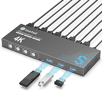 Steetek 4-Port USB 3.0 HDMI KVM Switch