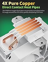 upHere CPU Air Cooler with 120mm Fan and 4 Heat Pipes — image 2