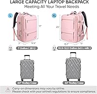 BALEINE Travel Backpack for Women Men, Large, Pink — image 4