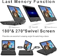 HotHat 12.5″ Portable DVD Player with Bluetooth and 10.1″ Swivel Screen — image 3