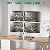 WALI GMF004 Freestanding Quad Monitor Mount for 17-27 Inch Screens — image 6