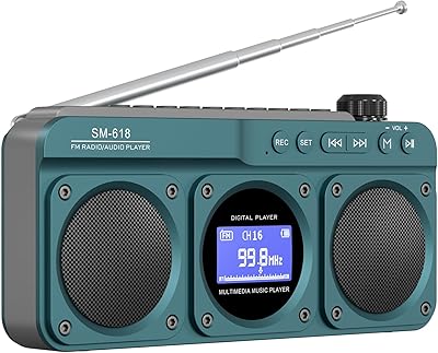 SEMIER Small Digital FM Radio Bluetooth Speaker
