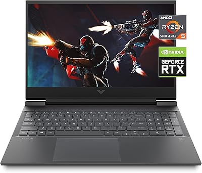 HP Victus 16-e0010nr Gaming Laptop, NVIDIA GeForce RTX 3050, AMD Ryzen 5 5600H, 8GB RAM, 512GB SSD