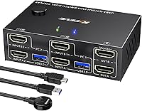 Camgeet USB 3.0 HDMI KVM Switch for 2 Computers — image 1