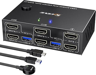 Camgeet USB 3.0 HDMI KVM Switch for 2 Computers