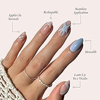Glamnetic Salty Waves Press-On Nails - Short Almond — image 3