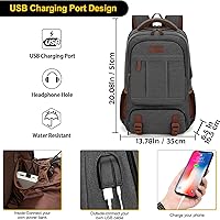 Tzowla Canvas Laptop Backpack 17.3 Inch — image 3