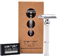 Parker Open Comb Double Edge Safety Razor – Bright White — image 1