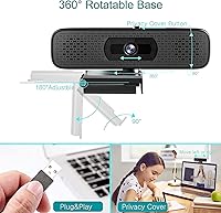 Pulais 2K HD Webcam with 2 Speakers & Built-in Microphone — image 6