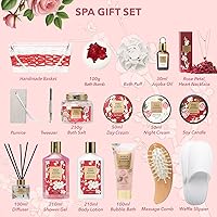 LILY ROY 19-Piece Rose & Cherry Blossom Spa Gift Basket Set — image 2