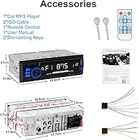 REAKOSOUND Car Radio Bluetooth Single DIN Stereo 820s — image 6