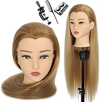 BaodanHair Mannequin Head 28 Inch Blonde Human Hair with Stand — image 1