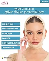 M&D Face Slimming Chin Strap Lipo Compression Garment, Beige, Large — image 4