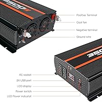 Tebrol 3500W Inverter 12V DC to 110V AC — image 3