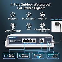 YuanLey 4-Port Waterproof Gigabit PoE Switch — image 2