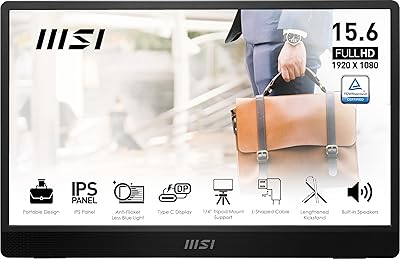 MSI Pro MP161 E2 Portable Monitor 15.6″ FHD
