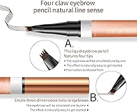 Yulinlon 4-Tip Eyebrow Pen 1#Light Brown — image 3