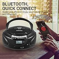 Gelielim Portable CD Player Boombox with Bluetooth, AM/FM Radio, and USB/SD Inputs — image 4