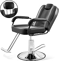 Merax Hydraulic Recliner Barber Chair, Black — image 1