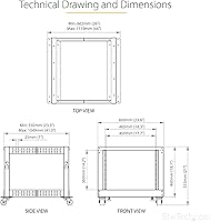StarTech 4-Post 8U Mobile Open Frame Server Rack — image 6