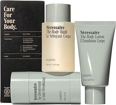 Nécessaire Eucalyptus Body Essentials Gift Set – Travel-Size Body Wash, Lotion + Deodorant