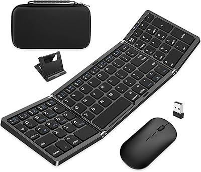 EDJO Foldable Wireless Keyboard and Mouse Combo