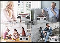 Riptunes RACR510BT Retro Bluetooth Boombox Cassette Player — image 6