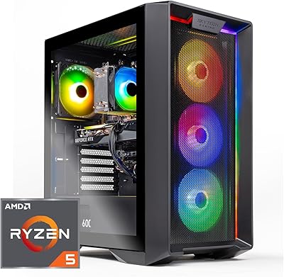 Skytech Gaming Nebula Desktop PC, Ryzen 5 5500, RX 6500XT, 16GB RAM, 1TB SSD