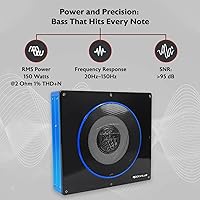 Rockville RW8CA 600W Low Profile Under-Seat Active Car Subwoofer — image 2