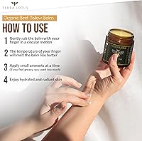 Terra Lotus Organic Grass-Fed Beef Tallow Balm with Raw Honey 4oz Unscented — image 7