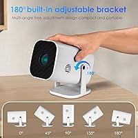 KEJOG 180° Adjustable Stand Electric Focus Mini Projector, 1080P — image 6