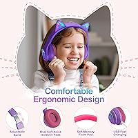 LOBKIN S16 Bluetooth 5.4 Kids Headphones — image 2