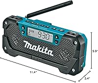 Makita RM02 12V max CXT Lithium-Ion Cordless Compact Job Site Radio — image 9