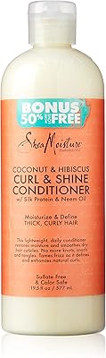 Shea Moisture Coconut & Hibiscus Curl & Shine Conditioner, 19.5 Fl Oz