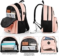 BIKROD Backpack for Girls Women, School Backpack for Teen Boys, 15.6 Inch Laptop Backpack with USB Charging Port — image 2