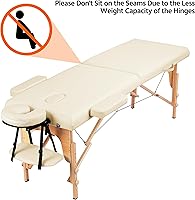 Topeakmart Portable Massage Table, Cream — image 6