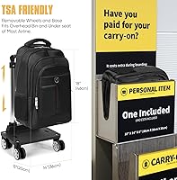 35L Multi-Scene Detachable Handle Travel Rolling Backpack — image 9